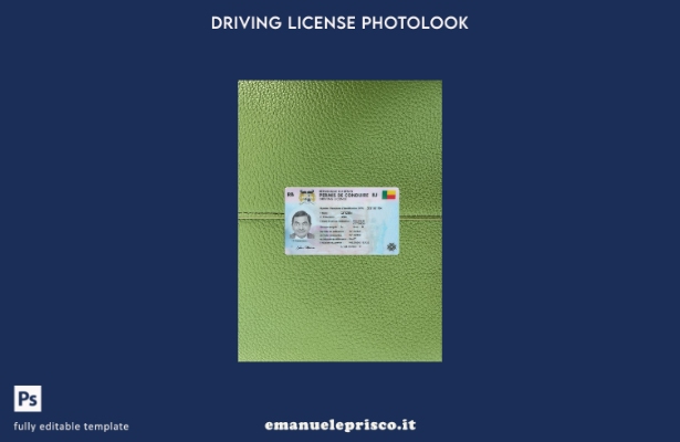 stile verificato modello frontale photolook patente di guida del Benin